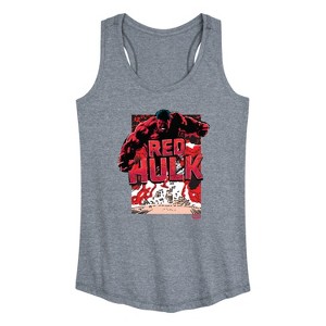 Women's - Marvel - Angry Red Hulk Graphic Racerback Tank - 1 of 4