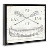 Stupell Industries Live Love Lake Rustic Canoe Oars Floating Frame Canvas Art, Black, 31" x 25" - 2 of 4