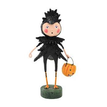 Lori Mitchell Ravishing Raven  -  One Figurine 6.5 Inches -  Halloween Black Bird  -  15525  -  Polyresin  -  Black