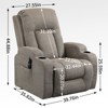 Brown Faux Leather Power Lift Recliner Chair for Elderly, with 8-Point Vibration Massage and Lumbar Heating - 2 of 4
