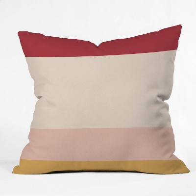 16"x16" Poems Contemporary Color Block X Throw Pillow Pink - Deny Designs