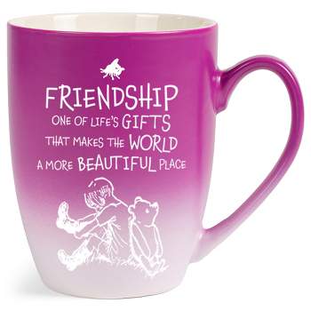 Elanze Designs Friendship Life's Gifts Two Toned Ombre Matte Pink and White 12 ounce Ceramic Stoneware Coffee Cup Mug
