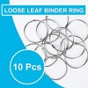 Unique Bargains Metal Loose Leaf Binder Rings Key Ring Binder Book Rings 3.5 Inch Silver Tone 10 Pcs - 2 of 4