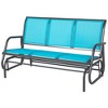Outsunny Patio Glider Bench, Outdoor Porch Glider Swing with 3 Seats, Breathable Mesh Fabric, Metal Frame - 4 of 4