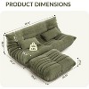 GAOMON Bean Bag Couch, Oversized Fireside Chair Bean Bag Sofa with Ottoman for Adults, Togo Loveseat Sofa - 2 of 4