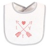 Hudson Baby Infant Girl Cotton Terry Drooler Bibs with Fiber Filling, Girl Woodland, One Size - 4 of 4