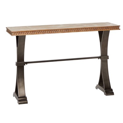 Industrial Wood Console Table Brown - Olivia & May