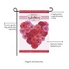Floral Valentine's Heart Applique Garden Flag - 2 of 4