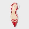 Women's Eleanor Heart Slingback Heels - A New Day™ - 3 of 3