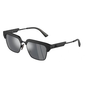 Dolce & Gabbana DG 6185 25256G Unisex Square Sunglasses Matte Black 55mm - 1 of 3