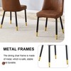 NicBex Dining Chair Set of 4 Modern PU Leather Side Chairs with Metal Legs for Kitchen,Dining Room - 4 of 4