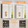 Belle Medicine Cabinet with Mirror, Recessed/Wall Mount Cabinet for Bathroom, Beveled Surface Mirror, Adjustable Tempered Glass Shelves, Black - 3 of 4