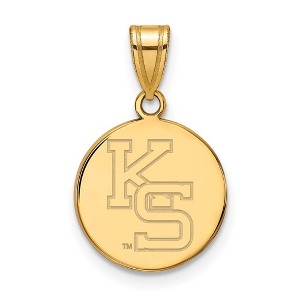 Black Bow Jewelry 10k Yellow Gold Kansas State Wildcats NCAA Medium Pendant - 1 of 3