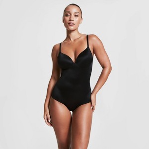 ASSETS by SPANX Women's Flawless Finish Shaping Micro Low Back Cupped Bodysuit Shapewear - 1 of 4