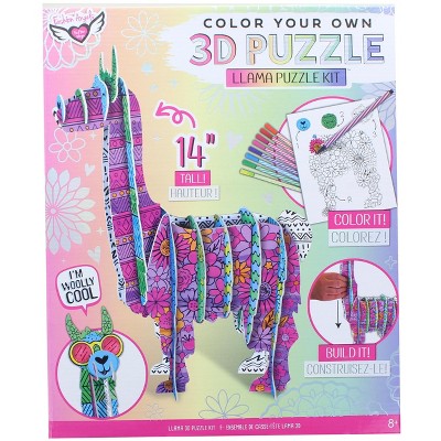 Llama Color This 3D Puzzle