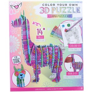 Llama Color This 3D Puzzle