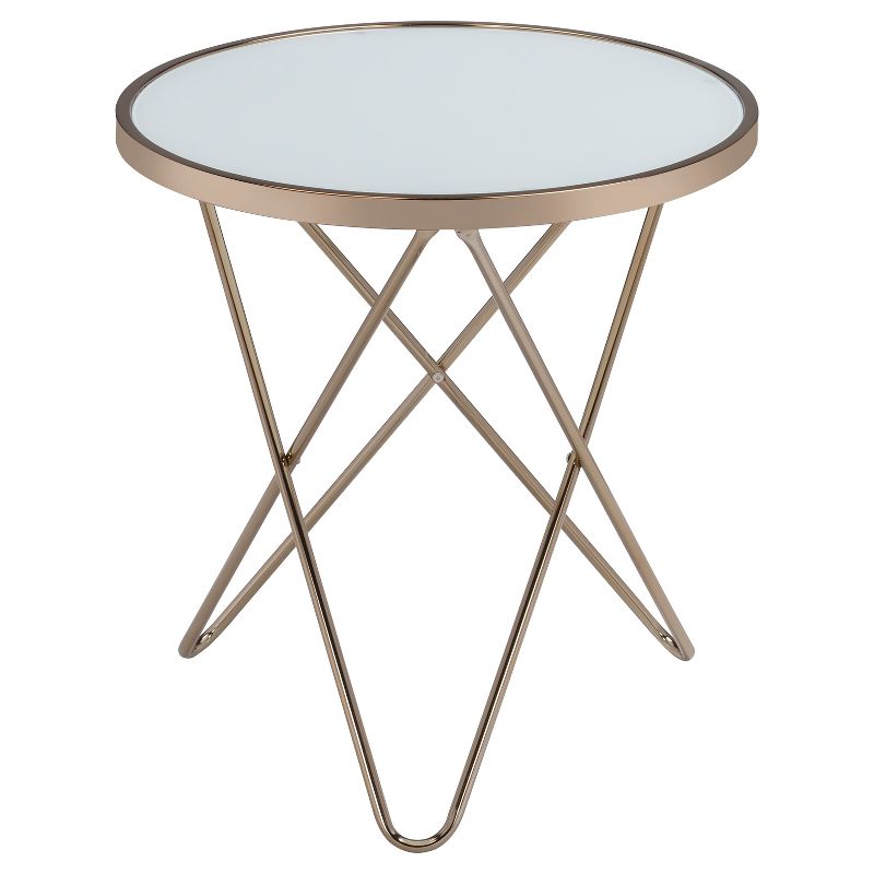 End Table Frosted Champagne - Acme Furniture, 1 of 5
