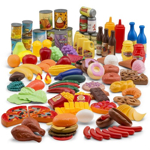 Jaxojoy Pretend Play Food Sets For Kids Kitchen 122 Pieces Target