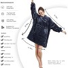 FAAYFIAN Faux Shearlin Wearable Blanket Hoodie with Giant Pocket, Oversized Hoodie Blanket for Women & Men, Ultra Soft One Size Sweatshirt - 4 of 4