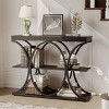 3 Tier Entryway Table, Industrial Console Sofa Table with Storage, Accent Table with Open Shelves and Metal Frame, for Hallway - 3 of 4