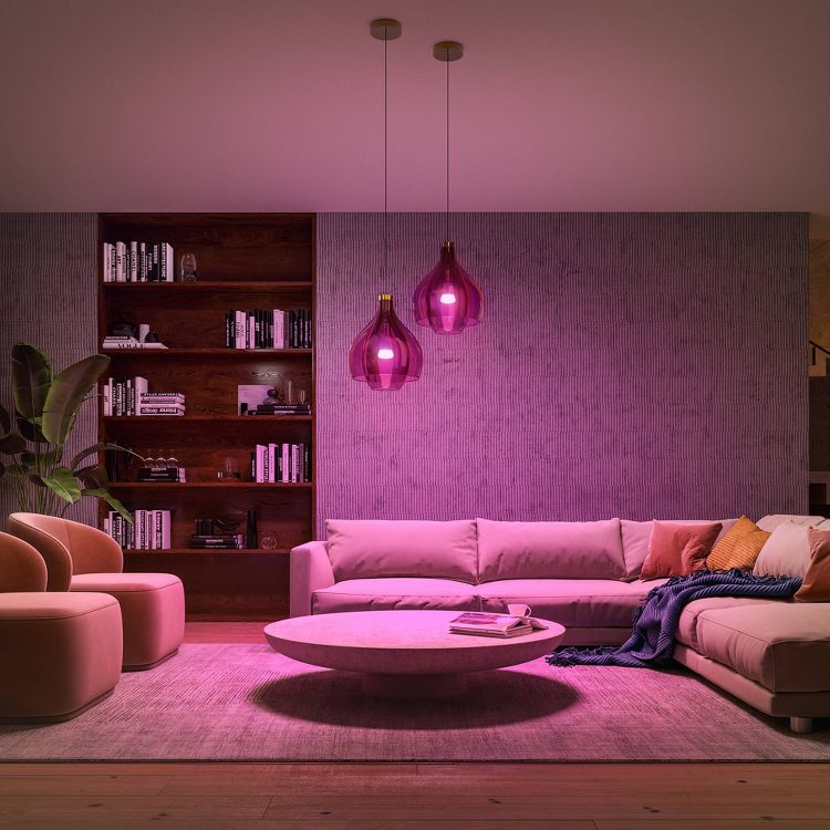 Philips Hue A19 75W Smart LED Bulb: Multicolored, Dimmable, Smartphone App Controlled, Energy Star Certified, 1100 Lumens, 5 of 8