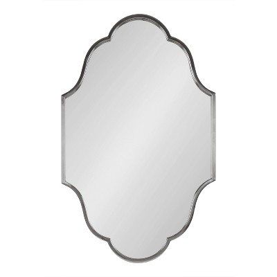 Rowla Scalloped Silver Stainless Steel Wall Mirror
