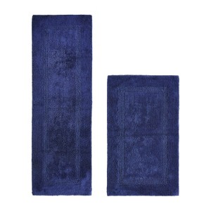 Lux Premium 100% Cotton Tufted Solid Reversible 2 Piece Bath Rug Set – Ultra-Soft, Water-Absorbent, Durable, Machine Washable Bathroom Rug - 1 of 4