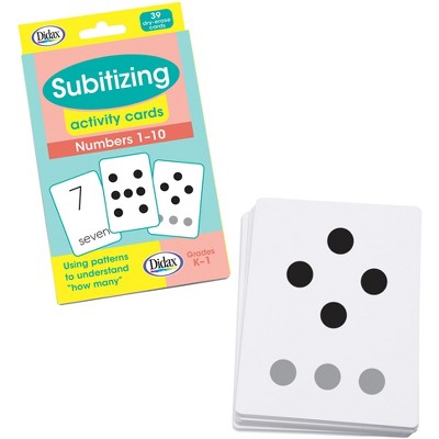Didax Subitizing Dry-Erase Activity Cards, Numbers 1 to 10, Set of 39