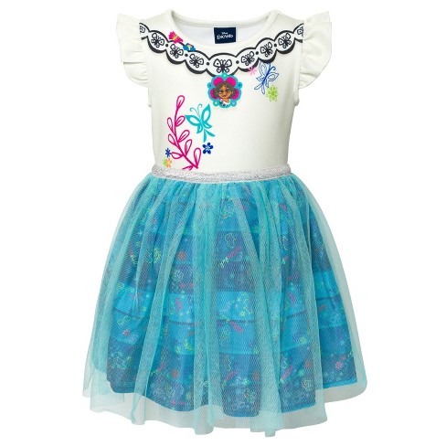 Disney Encanto Mirabel Little Girls Cosplay Tulle Sleeveless Dress