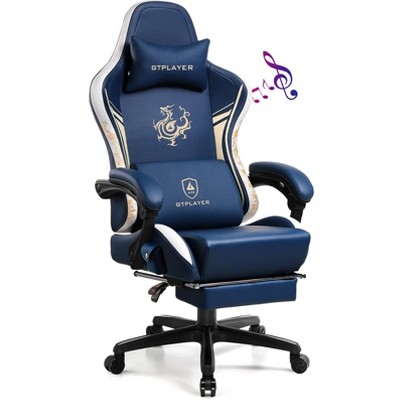 GTPLAYER Esports Gaming Chair with Bluetooth Speakers and Footrest, Dragon Series Video Game Chair
