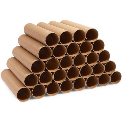 Bright Creations 30-Pack Brown Cardboard Tubes for Arts and Crafts, DIY Craft Paper Roll (1.6 x 8 in)