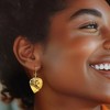Ross-Simons 1.40 ct. t.w. Multi-Gemstone Leaf Drop Earrings in 18kt Yellow Gold Over Sterling - 2 of 4