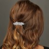 Unique Bargains Grace Crystal Set Style 3 Hair Barrettes Silver Tone 1 Pc - 2 of 4