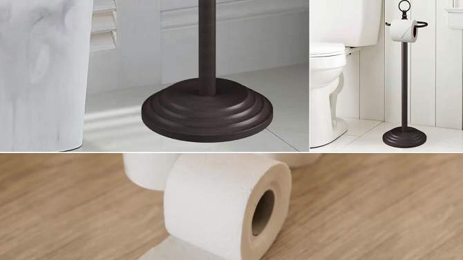 Freestanding Toilet Tissue Holder Oil rubbed Bronze - Nu Steel, 2 of 9, play video