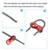 Unique Bargains Camping Hiking Tent Nylon Reflective Guyline Cords with Aluminum Cord Adjusters 4 Sets - 4 of 4
