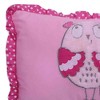 Bacati - Owls Pink/Grey Girls Cotton Throw Pillow - 3 of 4