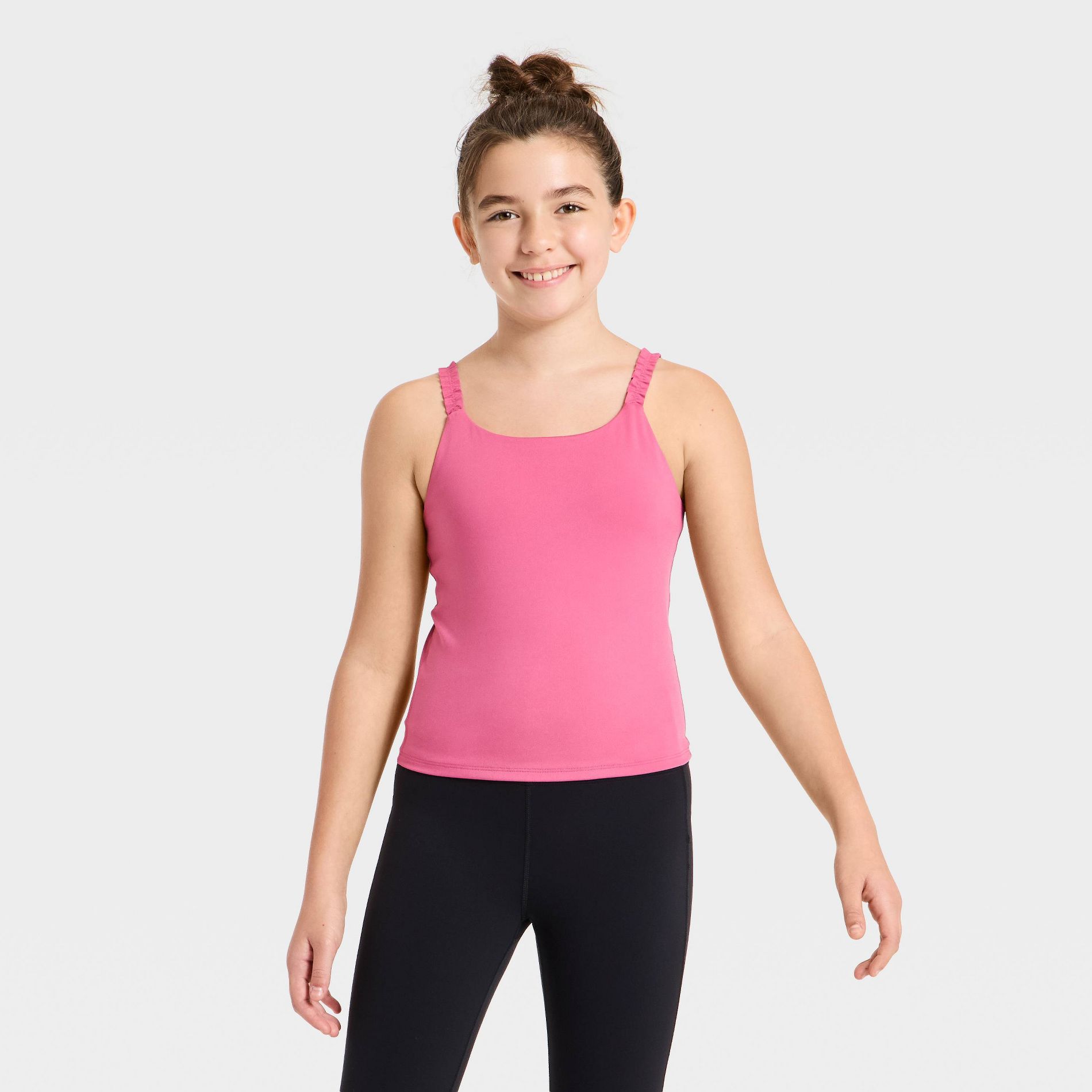 Girls' Ruffle Crop Tank Top - All In Motion™