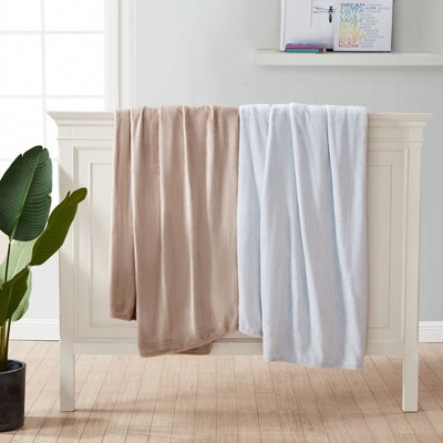 Twin Beige Ultra Soft Plush Fleece Blanket