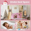 TUYOHW Twin/Full Kids House Loft Bed with Slide & Tent,Creative Playhouse Loft Frame with Ladders,Lights for Boys & Girls,No Box Spring Needed - 4 of 4