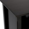 53" Solid Wood Tall Wide TV Media Stand with Handcrafted Finish, Cord Management, and Tempered Glass Doors for Living Room and Bedroom - 3 of 4