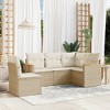vidaXL Garden Sofa Set Beige - 2 of 4