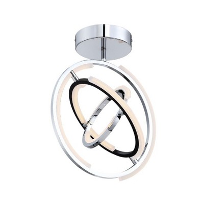 Artcraft Lighting Trilogy 1 - Light Semi-Flush Mount in  Polished Nickel