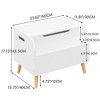 TopComfy Decorative Storage Cabinets Toy Chest with Bookshelf and Safety Lid for Kids Room Nursery, White, 23.62"*15.75"*17.13" - 3 of 4