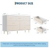 Modern White Dresser for Bedroom, Slim  Drawer Dresser, Wooden Chest of Drawer with Metal Legs, TV Stand Storage Organizer Cabinet for Apartments - 3 of 4
