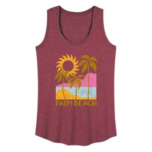 Women's - Instant Message - Palm Beach Deco Graphic Racerback Tank - 1 of 4