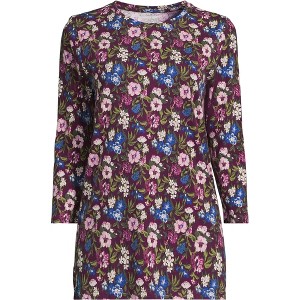 Lands' End Women's 3/4 Sleeve Cotton Supima Tunic - 1 of 2