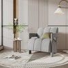 KWPZQEB Mid Century Modern Accent Chair Set of 2, Single Armchair with L-shaped Armrests and Polyester Fabric, Reading Armchair for Living Room, - 3 of 4