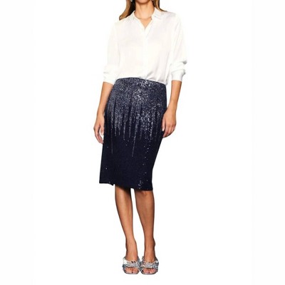 Women's Ombre Sequin Midi Skirt - SKIES ARE BLUE