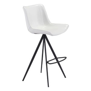 Zuo Aki Barstool (Set of 2) White & Black - 1 of 3
