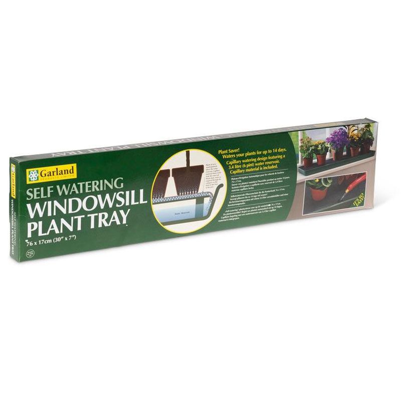 Gardener's Supply Company Self-Watering Windowsill Tray | Self-Wicking Humidity Tray Keeps Indoor Houseplants Hydrated | Fits Most Windowsills - Green, 4 of 6